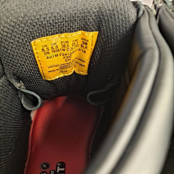 Skechers Women's 8.5W Workshire Peril Steel Toe Work Boot 76561W Black Leather - Picture 4 of 14